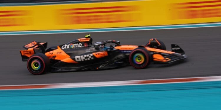 McLaren’s driver Norris wins wet and wild Miami F1 sprint race